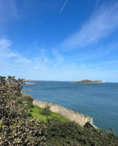 Blue water from Howth Cliff Walk